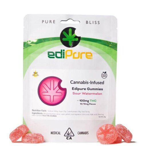 Edipure Gummy Edibles - Sour Watermelon